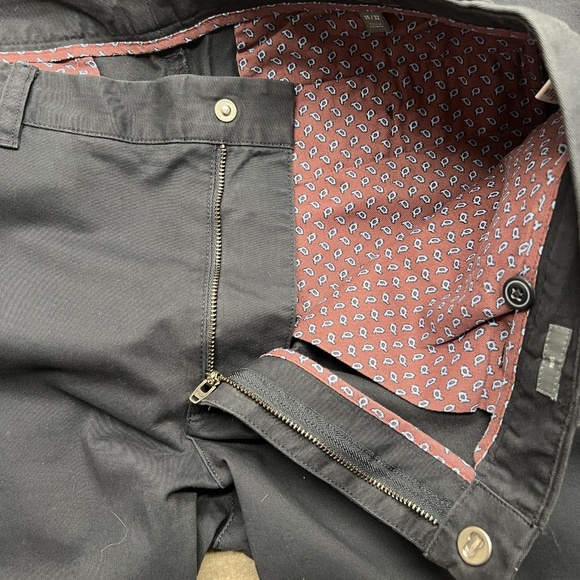 Bonobos Pants Men 35x32 Black Chino Slim Stretch Twill Flat Front Casual Office - Picture 6 of 11
